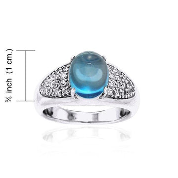Fantastic Contemporary Silver Ring with Gemstones TRI1052 - Jewelry